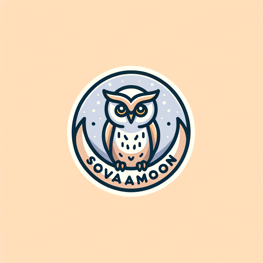 создай логотип совы с луной для sovamoon
